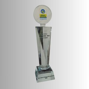 Twisted Pillar Crystal Award Trophy