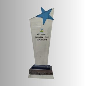 Blue Star Crystal Achievement Trophy
